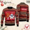 Boho Stripes Fireball Whiskey Christmas Ugly Sweater, Unique Winter Outfits For Fans - Vesles2014S  1
