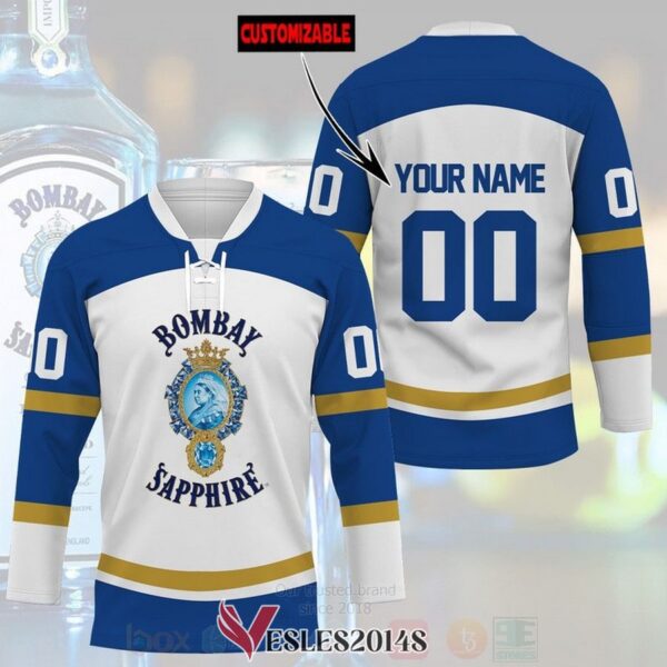 Bombay Sapphire Personalized Hockey Jersey Shirt, Trending Gifts For Fans - Vesles2014s