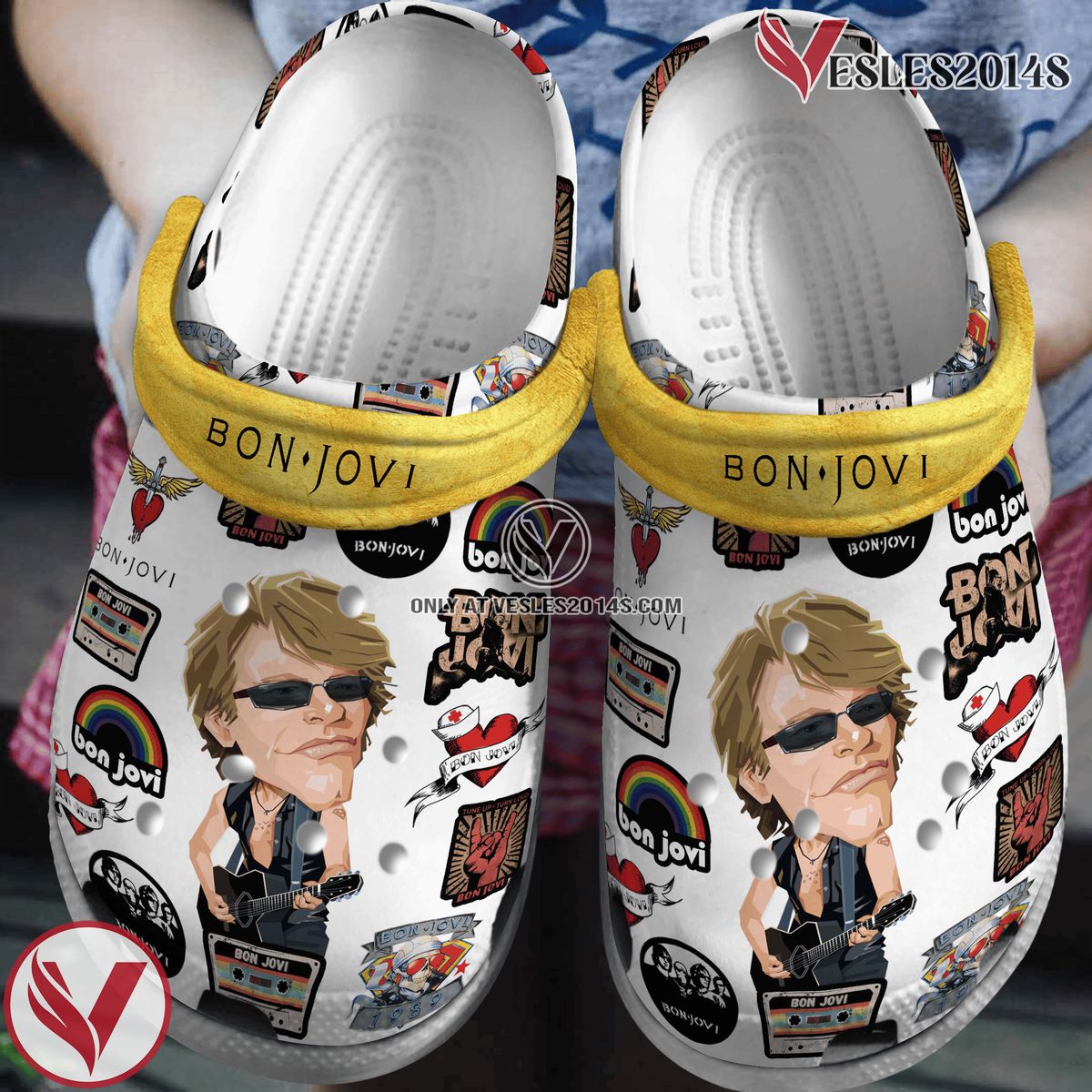 Bon Jovi Music Crocs Crocband Clogs Shoes, Unique Gifts For Fans Style 10 - Vesles2014S