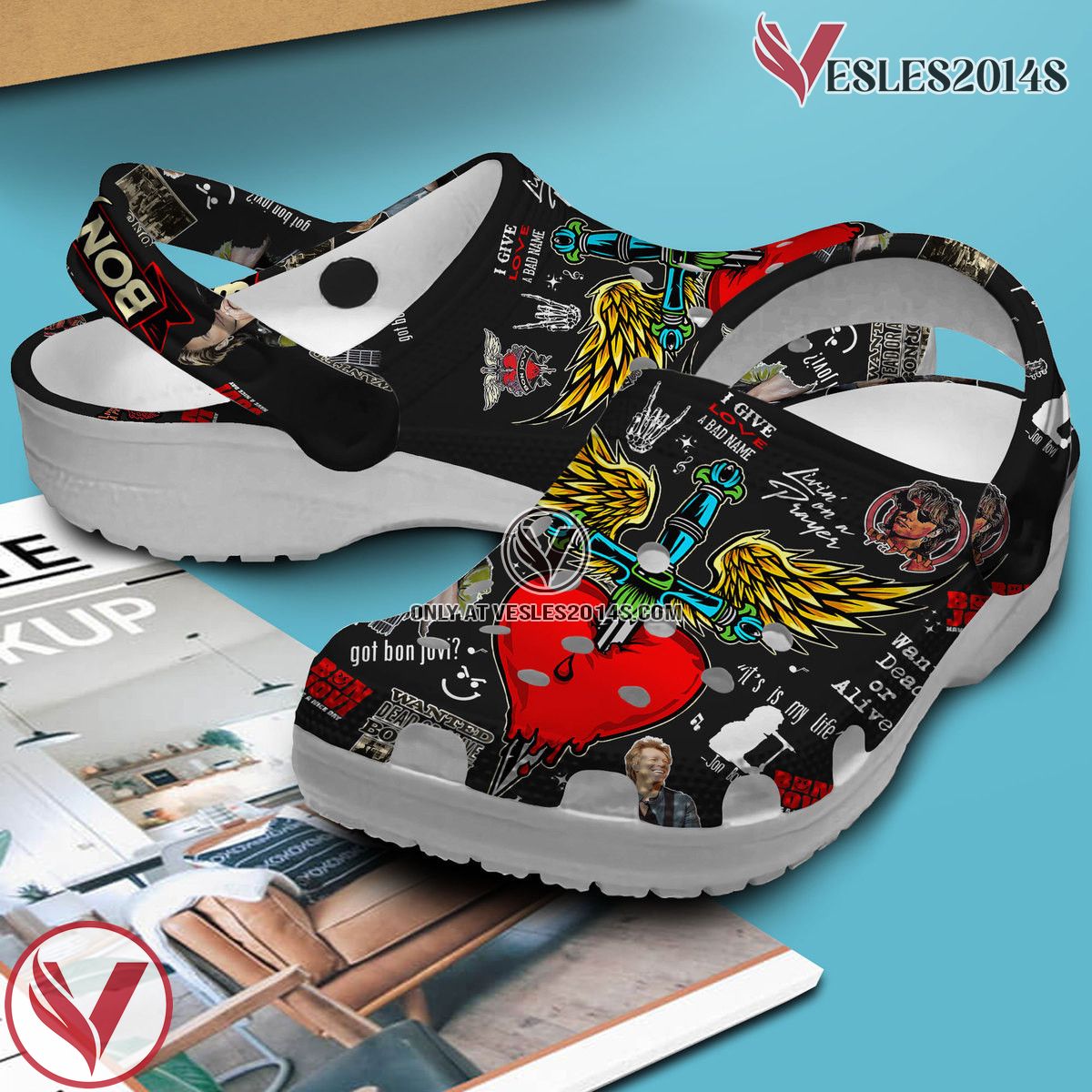Bon Jovi Music Crocs Crocband Clogs Shoes, Unique Gifts For Fans Style 15 - Vesles2014S 3