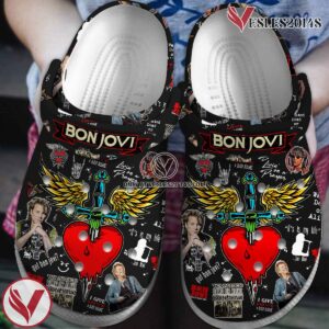 Bon Jovi Music Crocs Crocband Clogs Shoes, Unique Gifts For Fans Style 15 - Vesles2014S