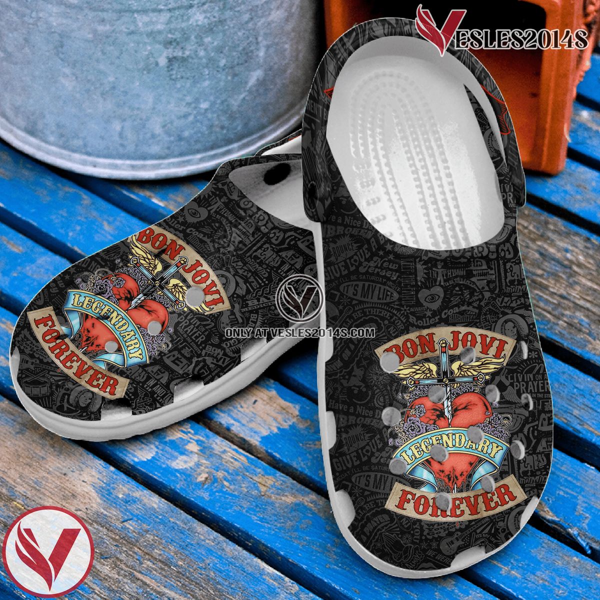 Bon Jovi Music Crocs Crocband Clogs Shoes, Unique Gifts For Fans Style 4 - Vesles2014S 3