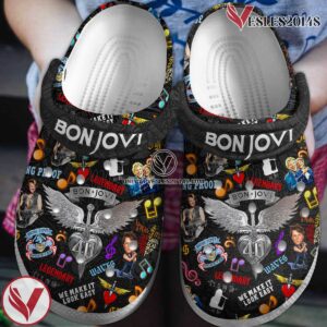 Bon Jovi Music Crocs Crocband Clogs Shoes, Unique Gifts For Fans Style 9 - Vesles2014S