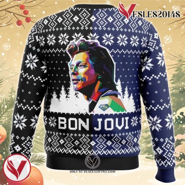 Bon Jovi Ugly Christmas Sweater, Unique Christmas Gift For Fans - Vesles2014S 1
