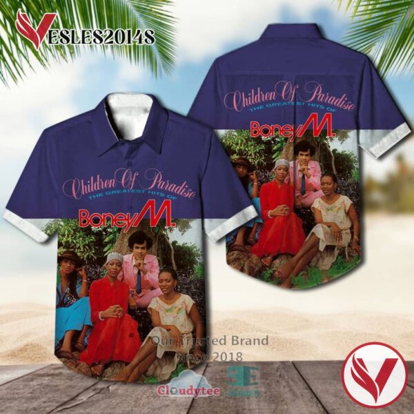 Boney M. Children Of Paradise Album Hawaiian Shirt, Best Gift For Music Lovers Vesles2014S