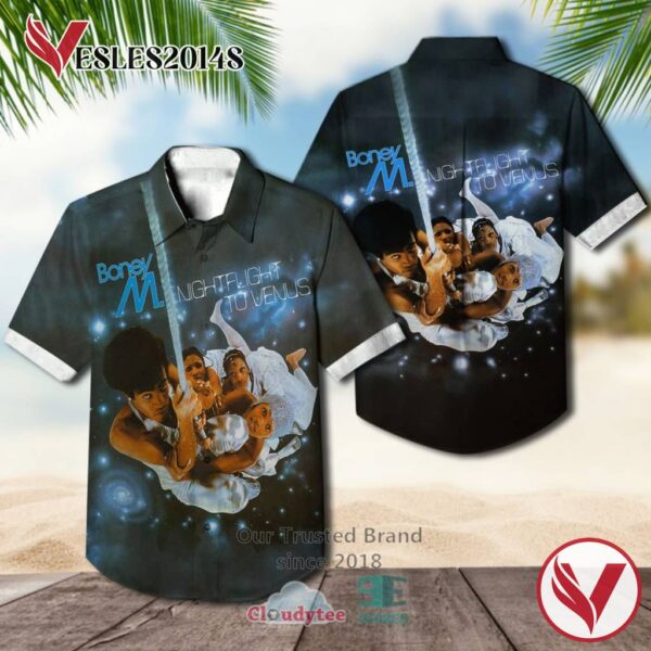 Boney M. Nightflight to Venus Album Hawaiian Shirt, Best Gift For Music Lovers Vesles2014S