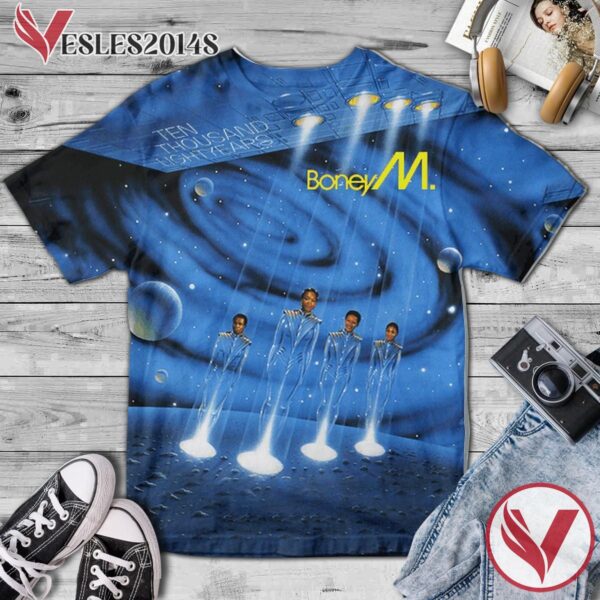 Boney M. Ten Thousand Light Years Album Cover Shirt, Perfect Gifts For Music Lovers - Vesles2014S
