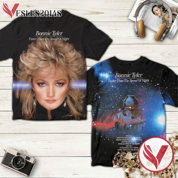 Bonnie Tyler Faster Than The Speed Of Night Album Cover Shirt, Perfect Gifts For Music Lovers - Vesles2014S