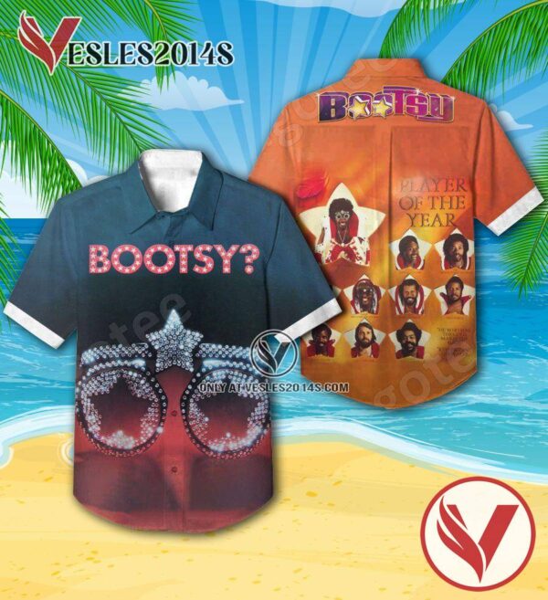 Bootsy Collins Bootsy Player Of The Year Album Cover Style 2 Hawaiian Shirt, Unique Gifts For Music Lovers - Vesles2014S