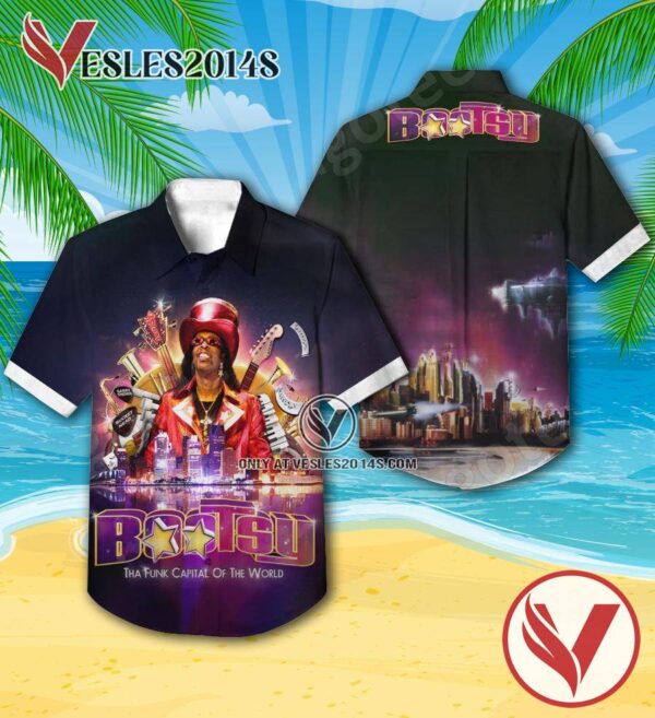 Bootsy Collins The Funk Capital Of The World Album Cover Style 2 Hawaiian Shirt, Unique Gifts For Music Lovers - Vesles2014S