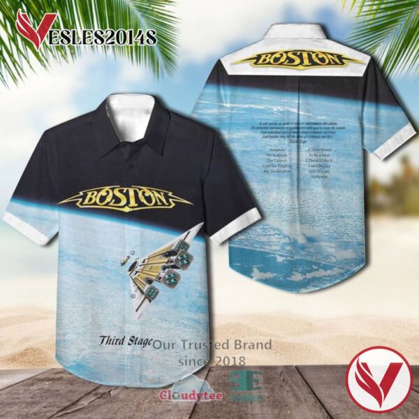 Boston Band Third Stage Album Hawaiian Shirt, Best Gift For Music Lovers Vesles2014S