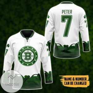 Boston Bruins 2022 St Patrick Day Custom Name Custom Number Hockey Jersey, Trending Gifts For Fans - Vesles2014s 4