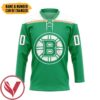 Boston Bruins ST Patrick Day Custom Number Custom Name Hockey Jersey, Trending Gifts For Fans - Vesles2014s