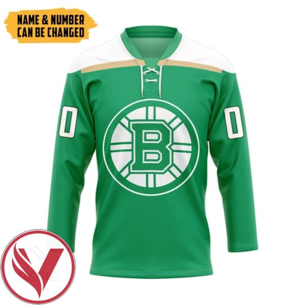 Boston Bruins ST Patrick Day Custom Number Custom Name Hockey Jersey, Trending Gifts For Fans - Vesles2014s