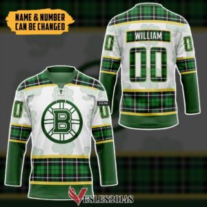 Boston Bruins St Patrick Day Personalized Custom Hockey Jersey, Trending Gifts For Fans - Vesles2014s 2
