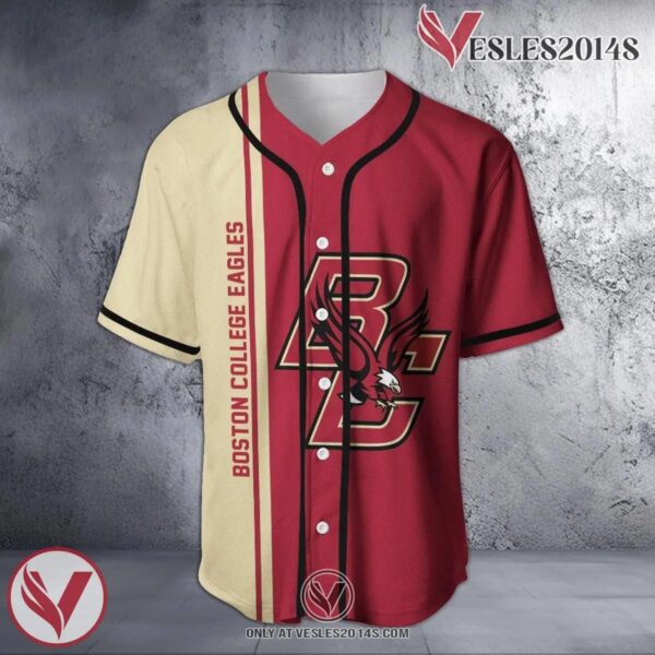 Boston College Eagles Baseball Jersey Half Style NCAA, Unique Gifts For Fans - Vesles2014s