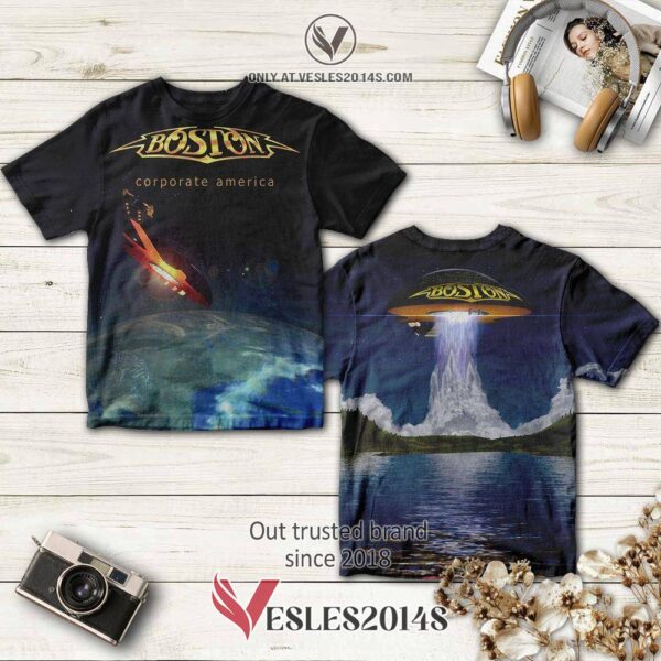 Boston Corporate Album 3D T-Shirt, Perfect Gifts For Music Lovers - Vesles2014S