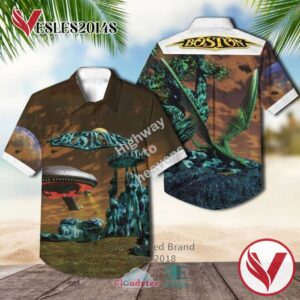Boston Greatest Hits Casual Hawaiian Shirt, Best Gifts For Summer Vesles2014S 1