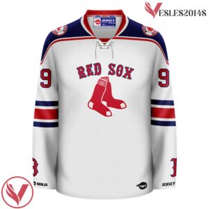 Boston Red Sox White Ted Williams Crossover Hockey Jersey - Vesles2014S 2