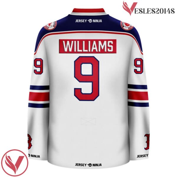 Boston Red Sox White Ted Williams Crossover Hockey Jersey - Vesles2014S 3