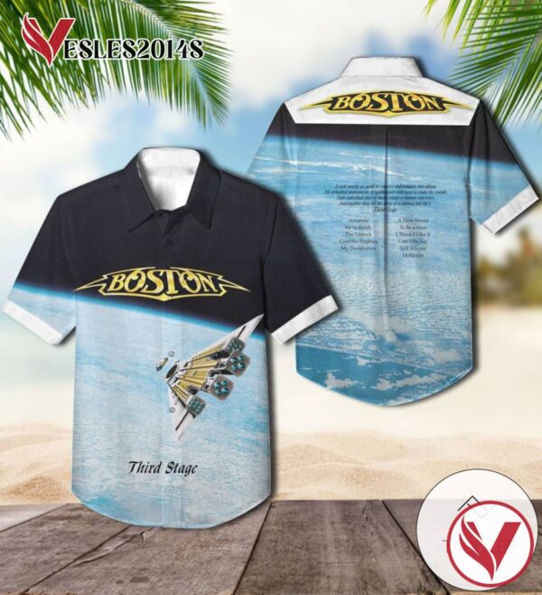 Boston Third Stage Album Cover Hawaiian Shirt, Best Gift For Music Lovers Vesles2014S