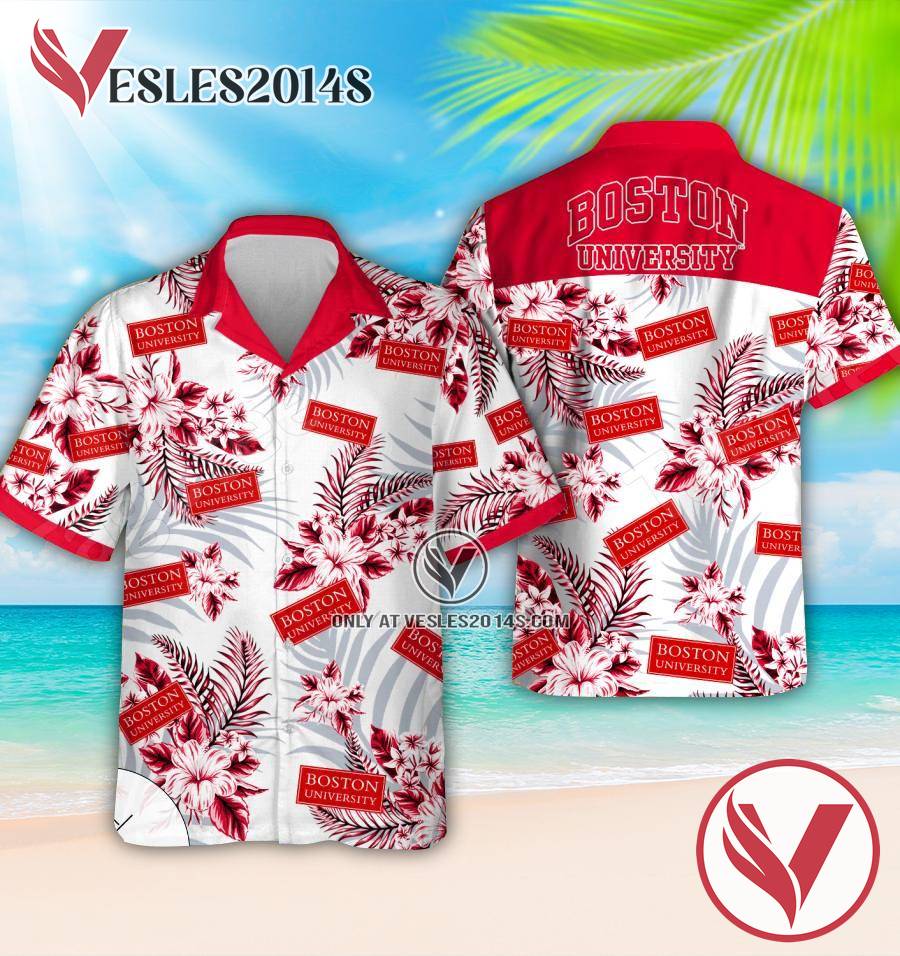 Boston University Aloha Summer Shirt And Shorts, Perfect Gifts Idea In Holiday - Vesles2014S 1