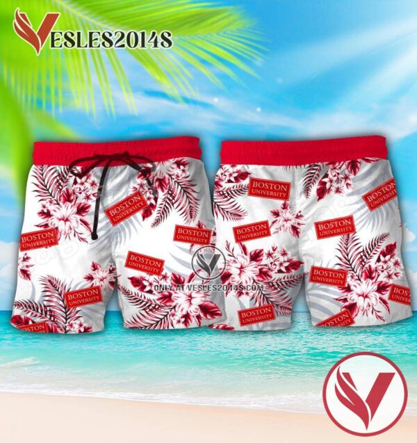Boston University Aloha Summer Shirt And Shorts, Perfect Gifts Idea In Holiday - Vesles2014S 2