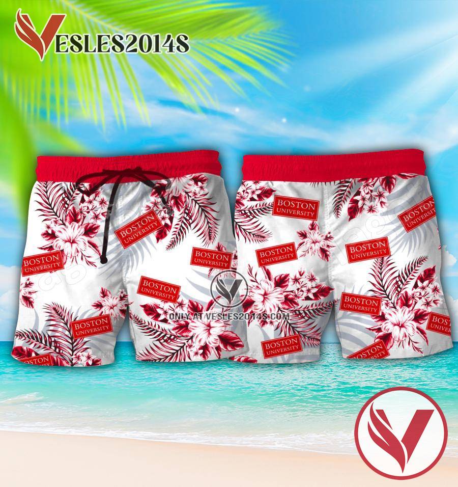 Boston University Aloha Summer Shirt And Shorts, Perfect Gifts Idea In Holiday - Vesles2014S 2