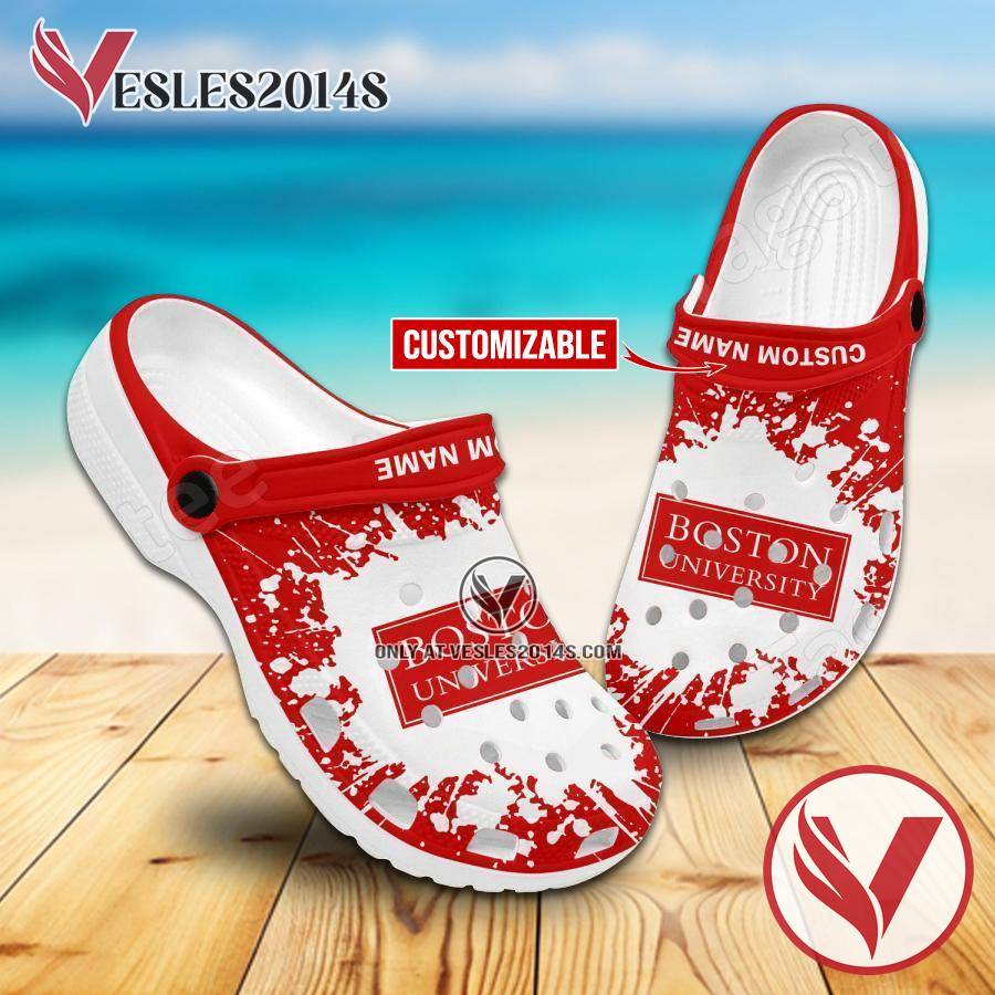 Boston University Custom Crocs Clogs, Unique Footwear For Fans
