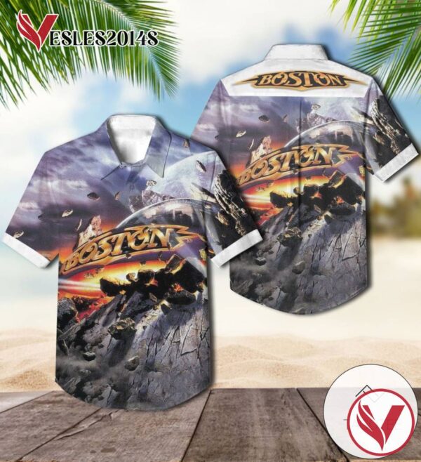 Boston Walk On Album Cover Hawaiian Shirt, Best Gift For Music Lovers Vesles2014S