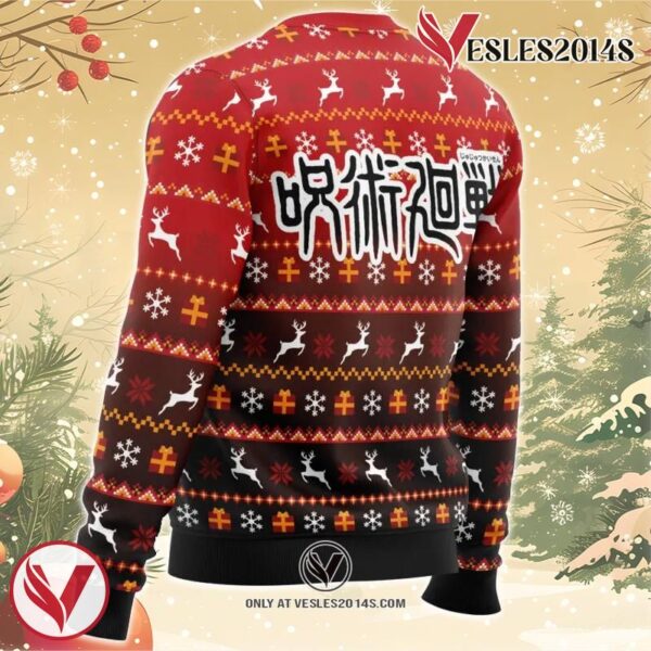 Bottons Symbol Jujutsu Kaisen Ugly Christmas Sweater, Unique Christmas Gift For Fans - Vesles2014S 2