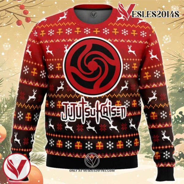 Bottons Symbol Jujutsu Kaisen Ugly Christmas Sweater, Unique Christmas Gift For Fans - Vesles2014S
