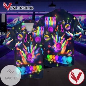 Bowling Hippie This i Roll For Men And Women Graphic Print Short Sleeve Hawaiian Casual Shirt Vesles2014S