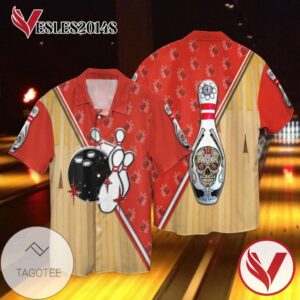Bowlng Sports For Men And Women Graphic Print Short Sleeve Hawaiian Casual Shirt Vesles2014S 1