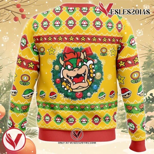 Bowser Mario Bros Ugly Christmas Sweater, Unique Christmas Gift For Fans - Vesles2014S 1