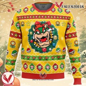 Bowser Mario Bros Ugly Christmas Sweater, Unique Christmas Gift For Fans - Vesles2014S