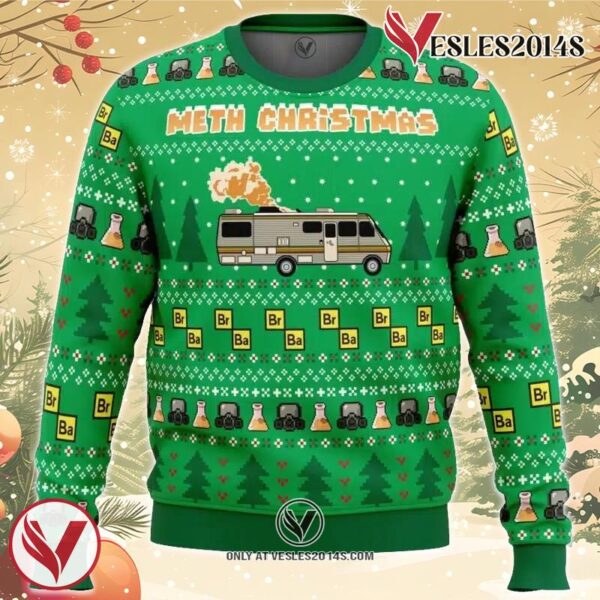 Br Ba Breaking Bad Ugly Christmas Sweater, Unique Christmas Gift For Fans - Vesles2014S