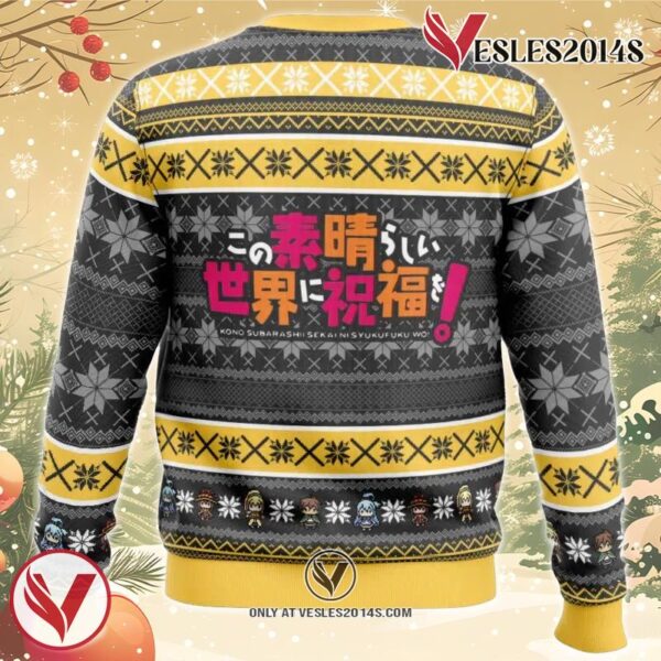 Brace Yourself Konosuba Ugly Christmas Sweater, Unique Christmas Gift For Fans - Vesles2014S 1