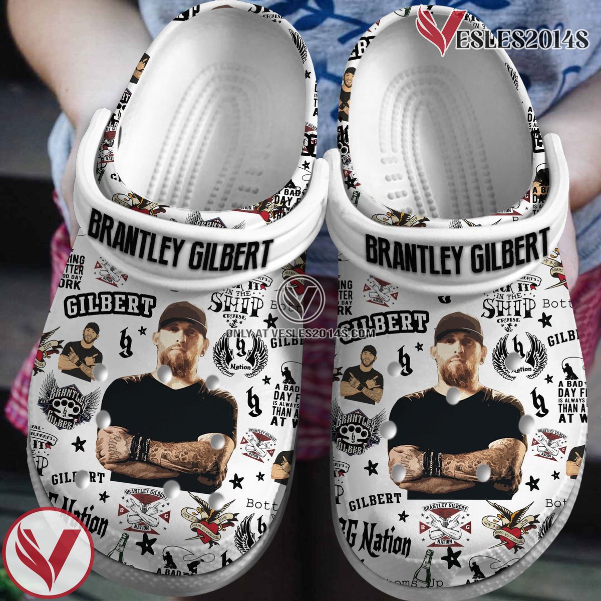 Brantley Gilbert Music Crocs Crocband Clogs Shoes, Unique Gifts For Fans - Vesles2014S