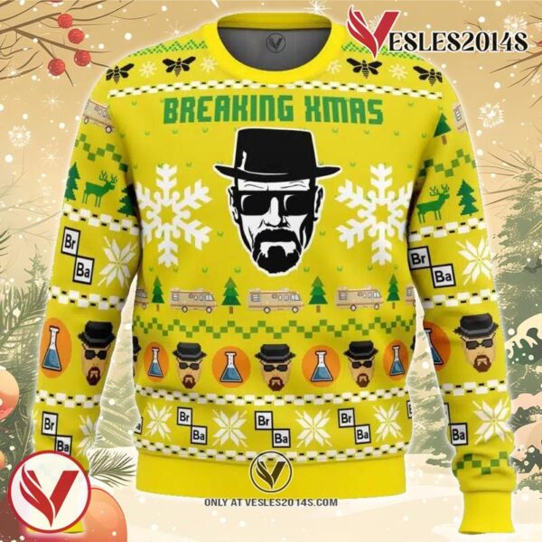 Breaking Xmas Breaking Bad Ugly Christmas Sweater, Unique Christmas Gift For Fans - Vesles2014S