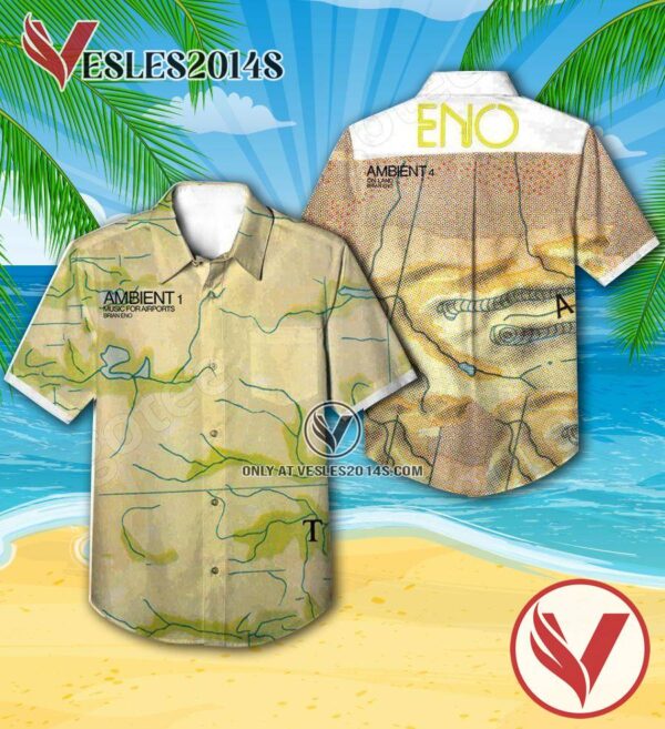 Brian Eno Ambient 1 Music For Airports Album Cover Hawaiian Shirt, Unique Gifts For Music Lovers - Vesles2014S