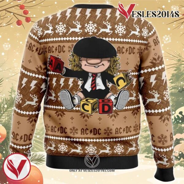Brian Johnson ACDC Ugly Christmas Sweater, Unique Christmas Gift For Fans - Vesles2014S 1