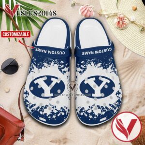 Brigham Young Logo Custom Crocs Clogs, Unique Footwear For Fans 1