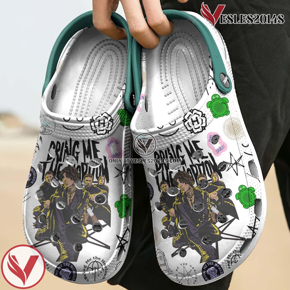 Bring Me The Horizon Music Crocs Crocband Clogs Shoes, Unique Gifts For Fans Style 1 - Vesles2014S 2
