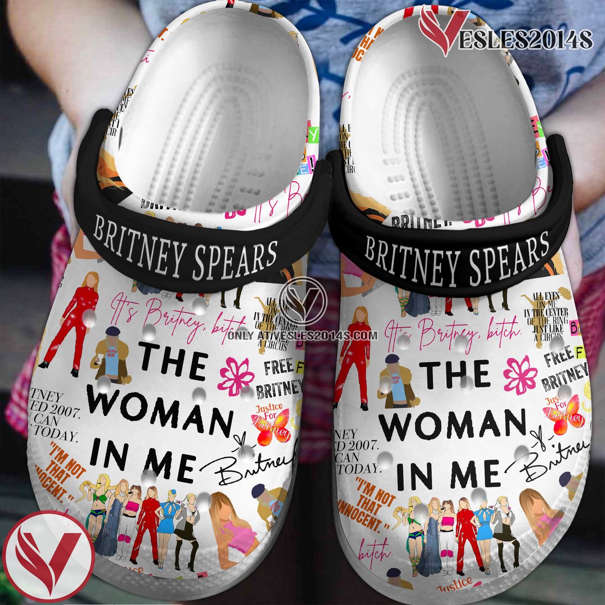 Britney Spears Music Crocs Crocband Clogs Shoes, Unique Gifts For Fans Style 6 - Vesles2014S