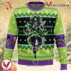 Broly Dragon Ball Z Ugly Christmas Sweater, Unique Christmas Gift For Fans - Vesles2014S