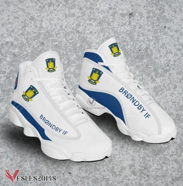 Brondby Logo Air Jordan 13 Shoes, Best Sneaker Gifts For Fans - Vesles2014s