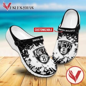 Brooklyn Nets Crocs Clogs, Unique Footwear For Fans