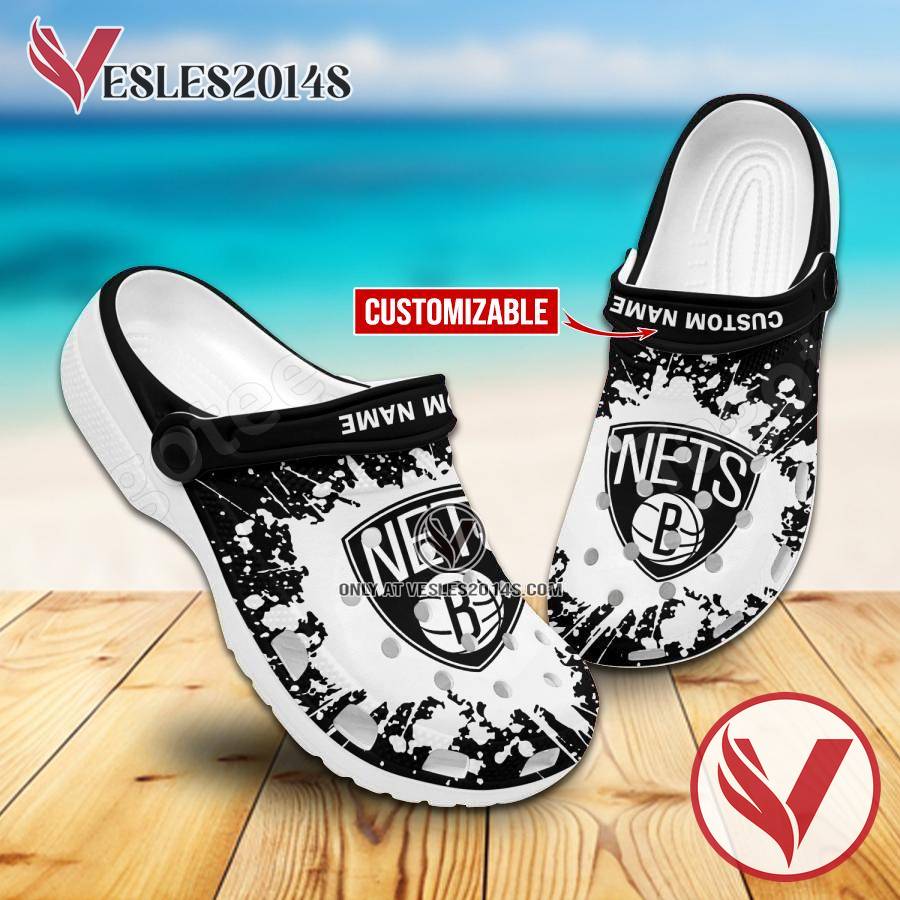 Brooklyn Nets Crocs Clogs, Unique Footwear For Fans