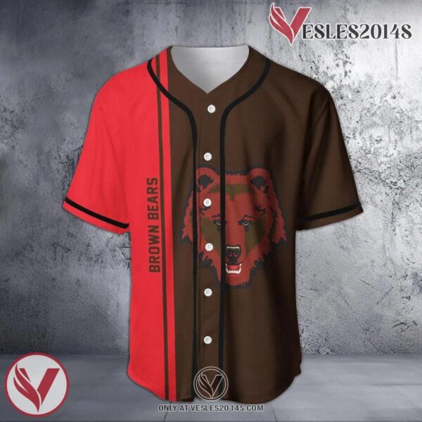 Brown Bears Baseball Jersey Half Style NCAA, Unique Gifts For Fans - Vesles2014s